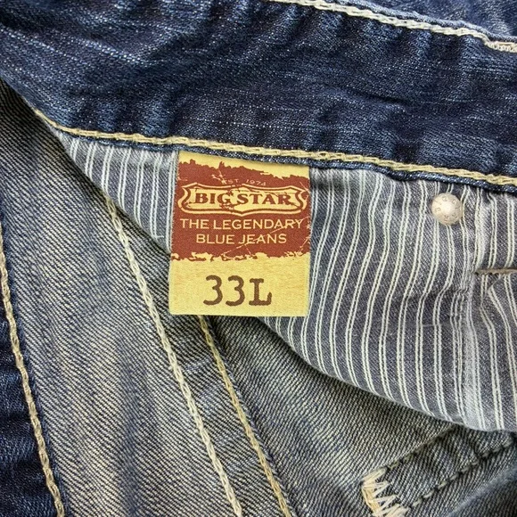 Big Star Pioneer Boot Mens Jeans Size 33L Distressed Cowboy Western Rodeo - Picture 13 of 16